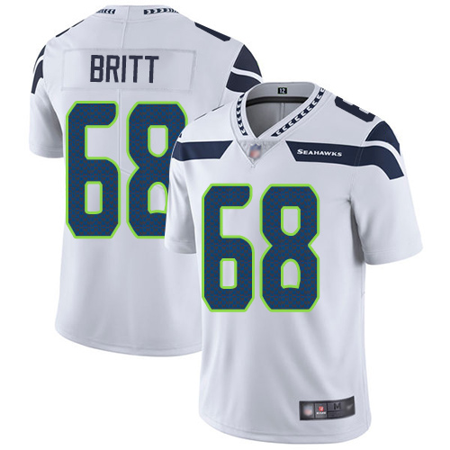 Seattle Seahawks Limited White Men Justin Britt Road Jersey NFL Football #68 Vapor Untouchable->seattle seahawks->NFL Jersey